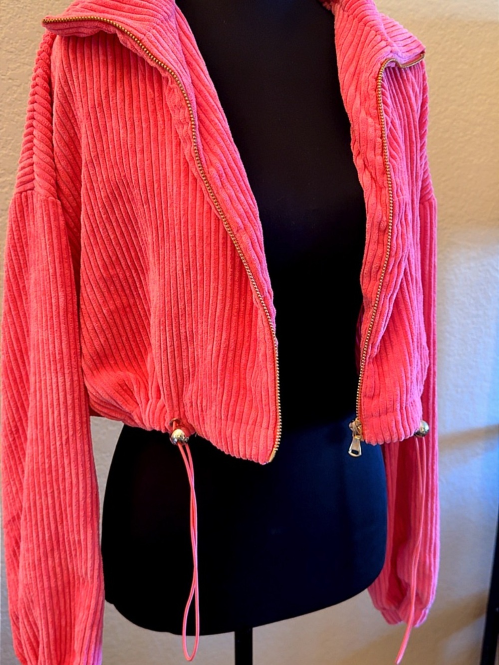 bella bliss Pink Corduroy Zip Bomber Jacket - Picture 9 of 10